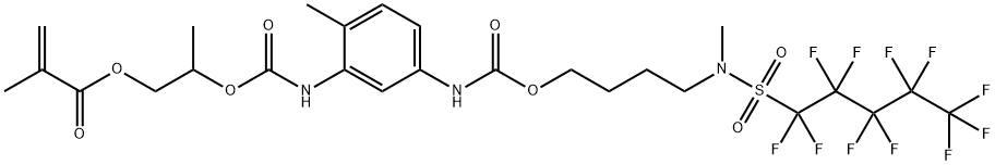 2-[[[[2-methyl-5-[[[4-[methyl[(undecafluoropentyl)sulphonyl]amino]butoxy]carbonyl]amino]phenyl]amino]carbonyl]oxy]propyl methacrylate 结构式