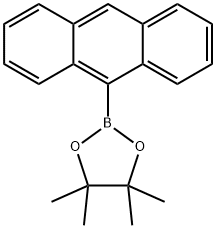 2-(9-アントリル)-4,4,5,5-テトラメチル-1,3,2-ジオキサボロラン 化学構造式