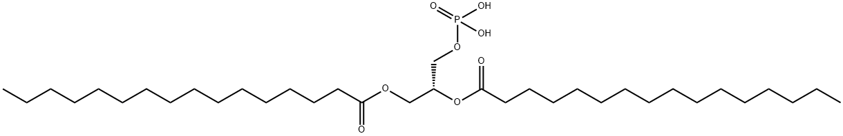1-O,2-O-ジパルミトイル-L-グリセロール3-りん酸 化学構造式