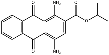 1,4-ジアミノ-9,10-ジヒドロ-9,10-ジオキソ-2-アントラセンカルボン酸1-メチルエチル 化学構造式