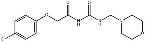 Urea, 1-((p-chlorophenoxy)acetyl)-3-(morpholinomethyl)-,70920-06-8,结构式