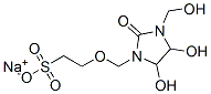 2-[[4,5-Dihydroxy-3-(hydroxymethyl)-2-oxo-1-imidazolidinyl]methoxy]ethanesulfonic acid sodium salt Struktur