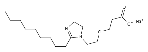 3-[2-[(4,5-Dihydro-2-nonyl-1H-imidazol)-1-yl]ethoxy]propanoic acid sodium salt|