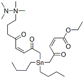 2-(dimethylamino)ethyl (Z,Z)-11,11-dibutyl-2-methyl-6,9,13-trioxo-2-aza-11-stannahexadeca-7,14-dien-16-oate Structure