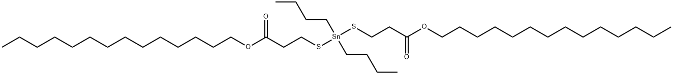 tetradecyl 5,5-dibutyl-9-oxo-10-oxa-4,6-dithia-5-stannatetracosanoate Struktur