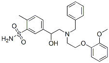 5-[2-[N-Benzyl-2-(2-methoxyphenoxy)ethylamino]-1-hydroxyethyl]-2-methylbenzenesulfonamide Structure