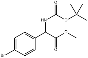(4-Bromophenyl)-tert-butoxycarbonylaminoacetic acid methyl ester Structure