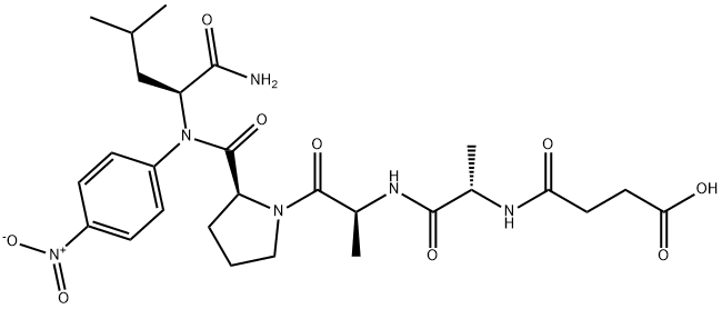 N-スクシニル-ALA-ALA-PRO-LEU P-ニトロアニリド 化学構造式