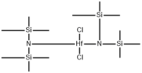 双(三甲基甲硅烷基)氯化氨基铪(IV) 结构式