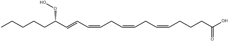 15(S)-ヒドロペルオキシ-(5Z,8Z,11Z,13E)-エイコサテトタエン酸溶液(2MG/ML エタノール溶液) 化学構造式