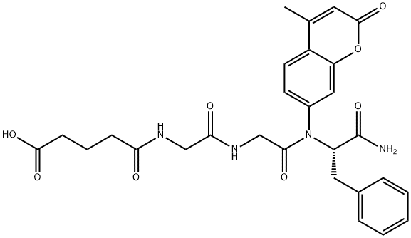GLUTARYL-GLY-GLY-PHE-AMC Structure