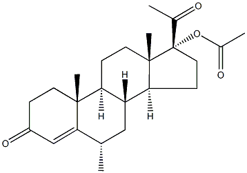 醋酸甲羟孕酮,71-58-9,结构式