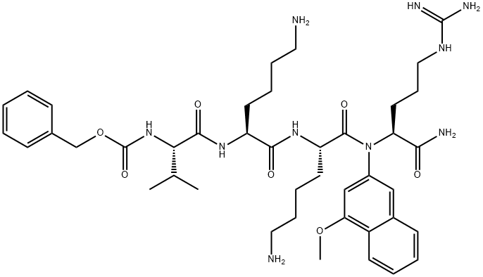 Z-VAL-LYS-LYS-ARG-4M-BETANA HYDROCHLORIDE SALT, 71003-01-5, 结构式