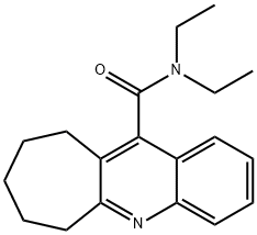 N,N-ジエチル-7,8,9,10-テトラヒドロ-6H-シクロヘプタ[b]キノリン-11-カルボキサミド 化学構造式