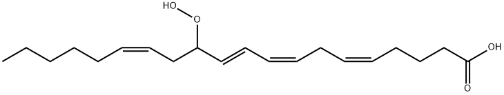 12-ヒドロペルオキシ-5,8,10,14-イコサテトラエン酸 化学構造式