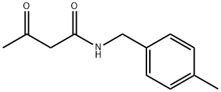 N-(4-メチルベンジル)-3-オキソブタンアミド 化学構造式