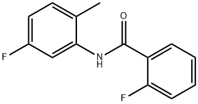 2-フルオロ-N-(5-フルオロ-2-メチルフェニル)ベンズアミド 化学構造式
