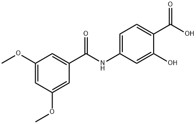 Benzoic acid, 4-[(3,5-dimethoxybenzoyl)amino]-2-hydroxy- Struktur