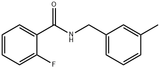 2-Fluoro-N-(3-Methylbenzyl)benzaMide, 97% 化学構造式
