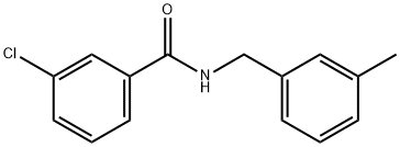 3-Chloro-N-(3-Methylbenzyl)benzaMide, 97% 化学構造式