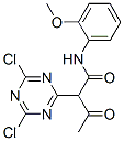 alpha-acetyl-4,6-dichloro-N-(2-methoxyphenyl)-1,3,5-triazin-2-acetamide Structure