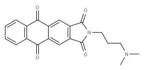 2-[3-(Dimethylamino)propyl]-1H-naphth[2,3-f]isoindole-1,3,5,10(2H)-tetrone Structure