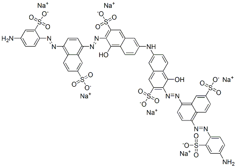 7,7'-Iminobis[3-[[4-[(4-amino-2-sulfophenyl)azo]-7-sulfo-1-naphthalenyl]azo]-4-hydroxy-2-naphthalenesulfonic acid]hexasodium salt Structure