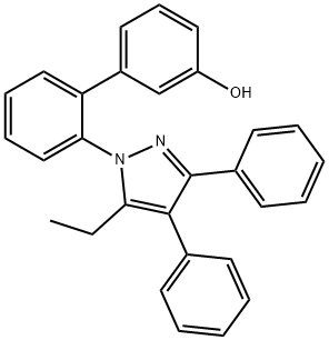 2''-(5-ETHYL-3,4-DIPHENYL-PYRAZOL-1-YL)-BIPHENYL-3-OL Structure