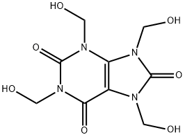 7,9-Dihydro-1,3,7,9-tetrakis(hydroxymethyl)-1H-purine-2,6,8(3H)-trione Struktur
