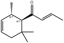 [1alpha(E),2beta]-1-(2,6,6-trimethylcyclohex-3-en-1-yl)but-2-en-1-one Struktur