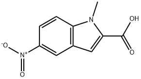 1-甲基-5-硝基-1H-吲哚-2-羧酸 结构式