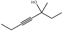 3-メチル-4-ヘプチン-3-オール 化学構造式