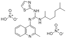 Guanidine, 1-(1,5-dimethylhexyl)-2-(2-methyl-4-quinolyl)-3-(2-thiazoly l)-, dinitrate 结构式