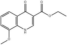 8-甲氧基-4-氧代-1,4-二氢喹啉-3-甲酸乙酯 结构式