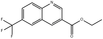 ETHYL 6-TRIFLUOROMETHYL-QUINOLINE-3-CARBOTATE Structure