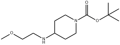 4-(2-METHOXYETHYLAMINO)PIPERIDINE-1-CARBOXYLIC ACID TERT-BUTYL ESTER 化学構造式