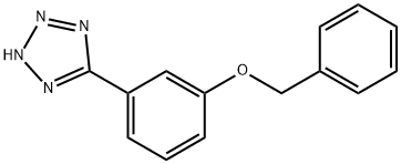 5-(3-ベンジルオキシフェニル)-1H-テトラゾール 化学構造式