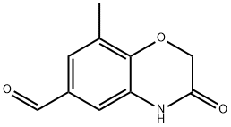 8-methyl-3-oxo-3,4-dihydro-2H-benzo[b][1,4]oxazine-6-carbaldehyde Struktur