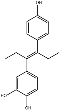 3,4,4'-trihydroxy-alpha,alpha'-diethylstilbene Struktur