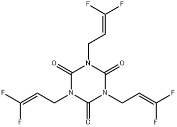 1,3,5-トリス(3,3-ジフルオロ-2-プロペニル)-1,3,5-トリアジン-2,4,6(1H,3H,5H)-トリオン 化学構造式
