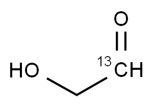 グリコールアルデヒド-1-13C 化学構造式