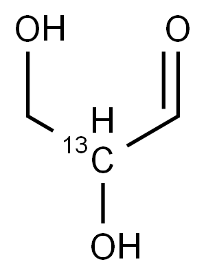 DL-[2-13C]GLYCERALDEHYDE, 71122-43-5, 结构式