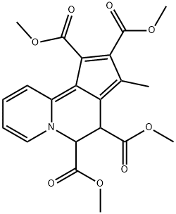 6,7-Dihydro-8-methylcyclopenta[a]quinolizine-6,7,9,10-tetracarboxylic acid tetramethyl ester Struktur