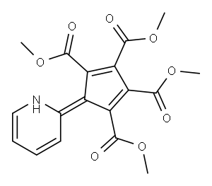 5-[ピリジン-2(1H)-イリデン]-1,3-シクロペンタジエン-1,2,3,4-テトラカルボン酸テトラメチル 化学構造式