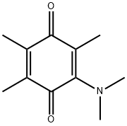 2-(ジメチルアミノ)-3,5,6-トリメチル-2,5-シクロヘキサジエン-1,4-ジオン 化学構造式