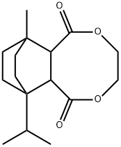 Octahydro-7-methyl-10-(1-methylethyl)-7,10-ethano-2,5-benzodioxocin-1,6-dione Struktur