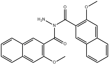 3-Methoxy-2-naphthalenecarboxylic acid 1-[(3-methoxy-2-naphthalenyl)carbonyl] hydrazide Struktur