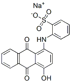 2-[[(9,10-ジヒドロ-4-ヒドロキシ-9,10-ジオキソアントラセン)-1-イル]アミノ]ベンゼンスルホン酸ナトリウム 化学構造式