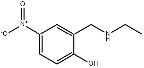 2-[(エチルアミノ)メチル]-4-ニトロフェノール 化学構造式