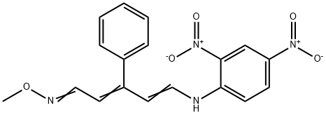 5-[(2,4-Dinitrophenyl)amino]-3-phenyl-2,4-pentadienal O-methyl oxime Struktur